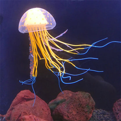 Colorful Artificial Jellyfish Glowing Aquarium Simulation Ornaments Fish Tank Live Luminous Decor Aquatic Landscape Pet Supplies
